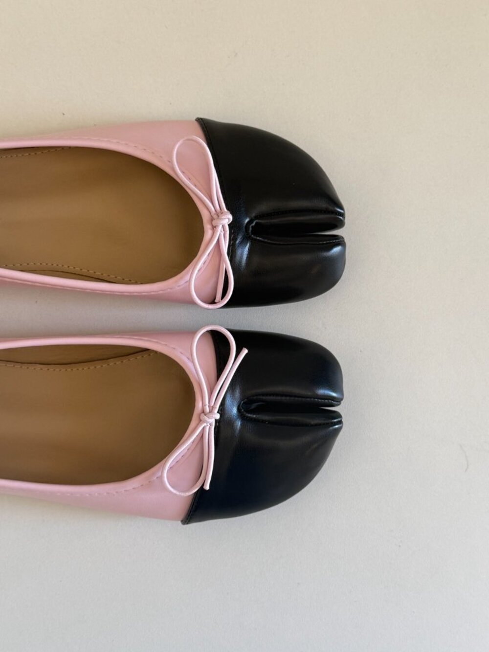 Dusty Rose Cap Toe Tabi Split Toe Flat